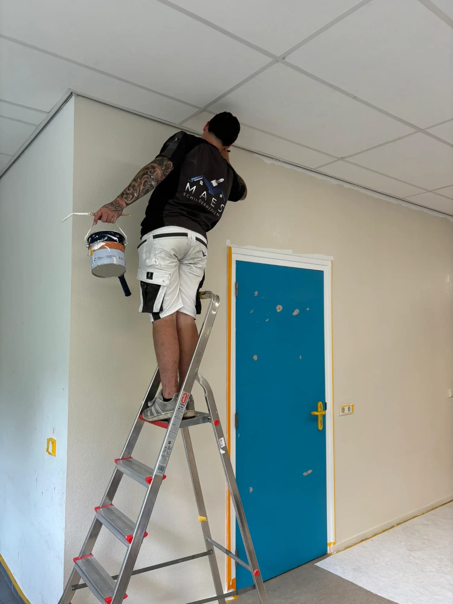 Nick Maes aan het werk